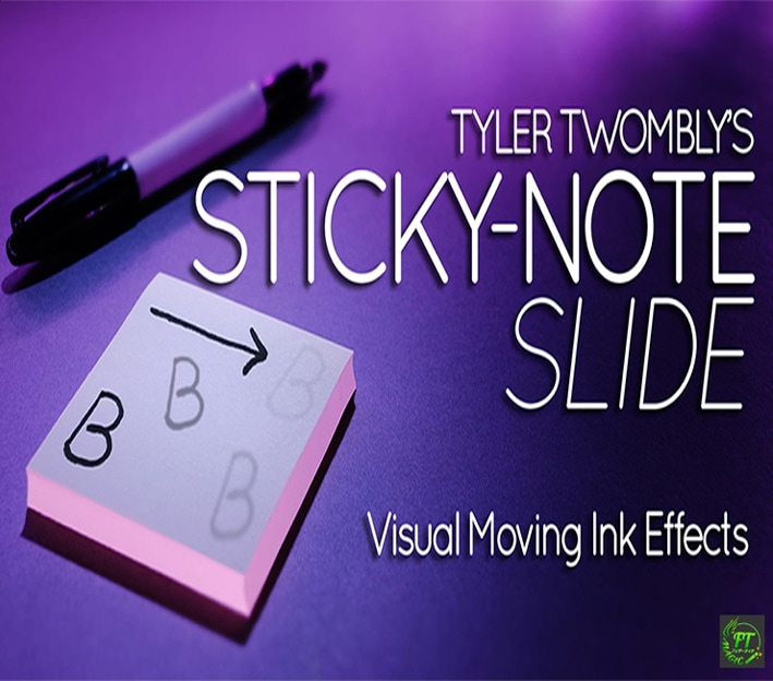 スティッキーノート・スライド（付箋に書いたものが2度も移動）