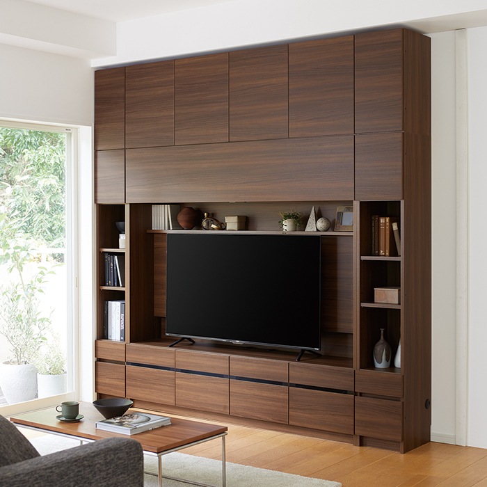 テレビすきまくん テレビ台(M-TVT) 幅121~140cm 高さ155.2cm 奥行42.2cm