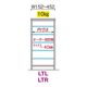 シューズすきまくん 開き扉(LTL/LTR) Tシリーズ サイズオーダー 台輪タイプ 幅31cm～45cm 高さ95.7cm 奥行40.5cm