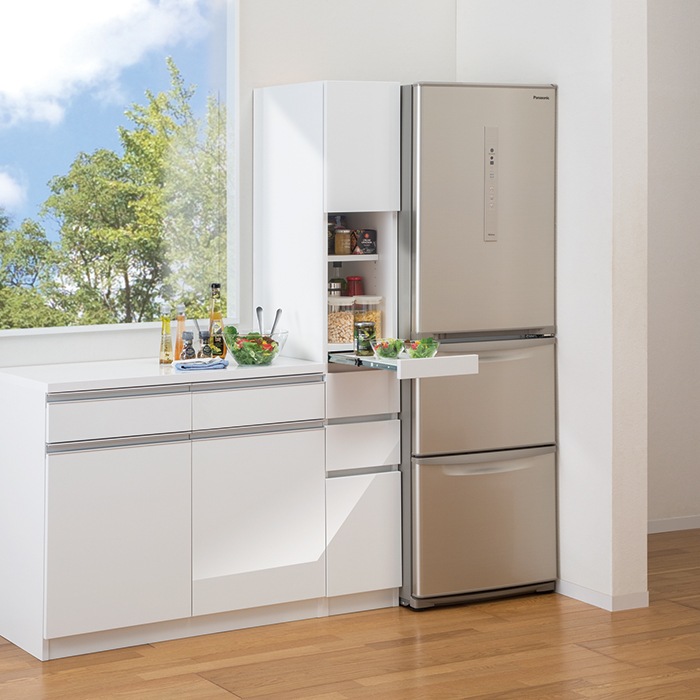 スリムすきまくん Lタイプ 高さ92~のローキャビネット(LS) 幅15~30cm 高さ92cm 奥行52cm