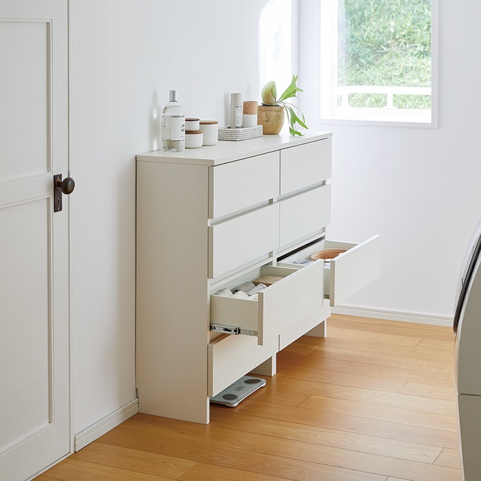 サニタリーすきまくん 下台単品・ワゴン(LW) 横幅15~30cm 高さ80cm 奥行52cm