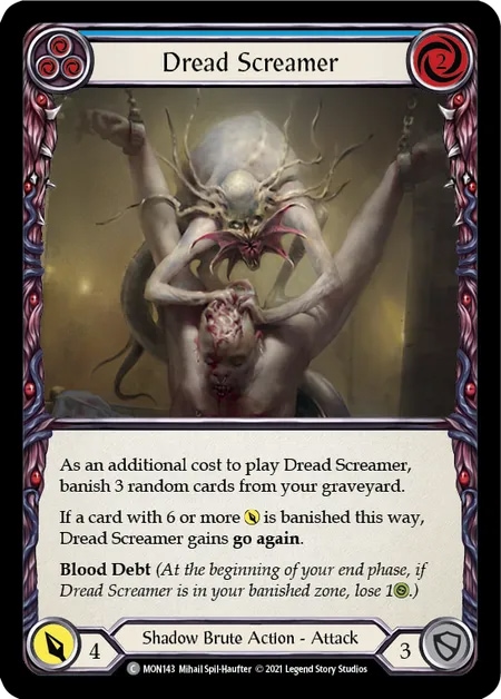 【EN】【1st】[Shadow Brute] Dread Screamer (青) [C]《MON143》 | Fable