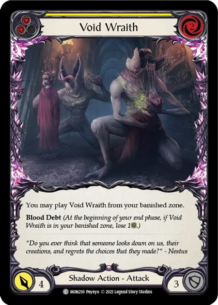 【EN】【1st】[Shadow] Void Wraith (黄) [C]《MON210》 | Fable