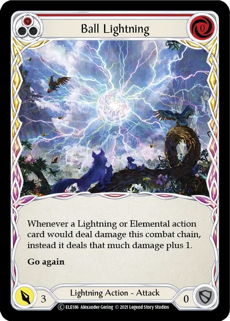 EN】【UL】【Rainbow Foil】[Lightning] Ball Lightning (赤) [C