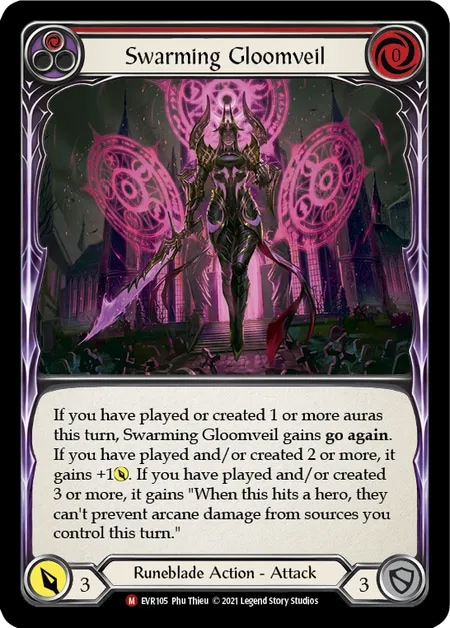 轟く暗黒のヴェール / Swarming Gloomveil 3枚セット EN】[Runeblade] Swarming Gloomveil / 轟く暗黒のヴェール [M