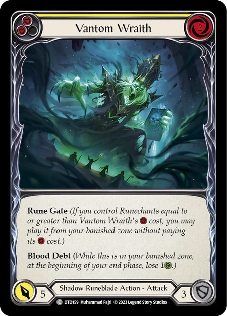 【EN】【Rainbow Foil】[Shadow Runeblade] Vantom Wraith (黄) [C]《DTD159》 | Fable