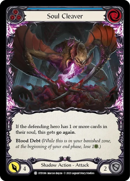 【EN】【Rainbow Foil】[Shadow] Soul Cleaver (青) [C]《DTD186》 | Fable
