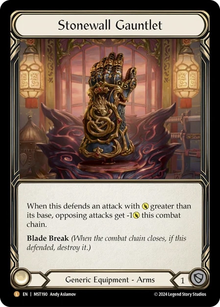 FAB 石壁の籠手 Stonewall Gauntlet CF EN】【Rainbow Foil】[Generic] Stonewall Gauntlet / 石壁の籠