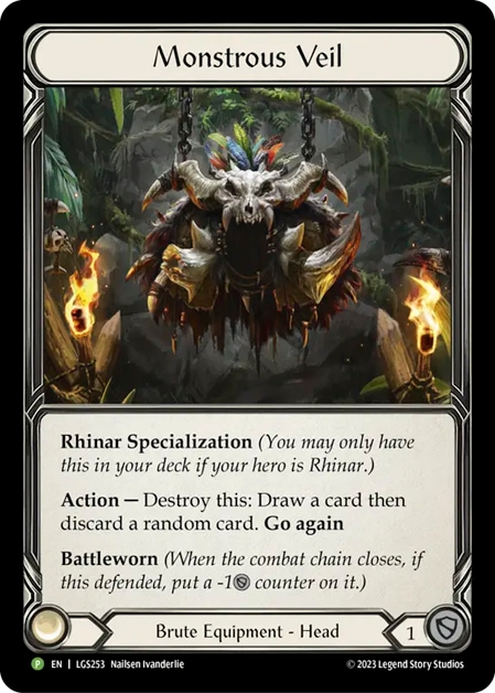 【EN】【Cold Foil】[Brute] Monstrous Veil / 怪物のベール [P]《LGS253》 | Fable