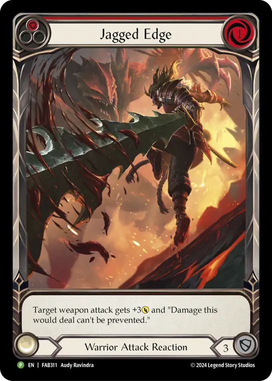 EN】【Cold Foil】[Warrior] Jagged Edge / 鋸歯の刃 [P]《FAB311