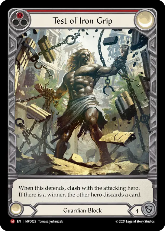EN】【Rainbow Foil】【Extended Art】[Guardian] Test of Iron Grip