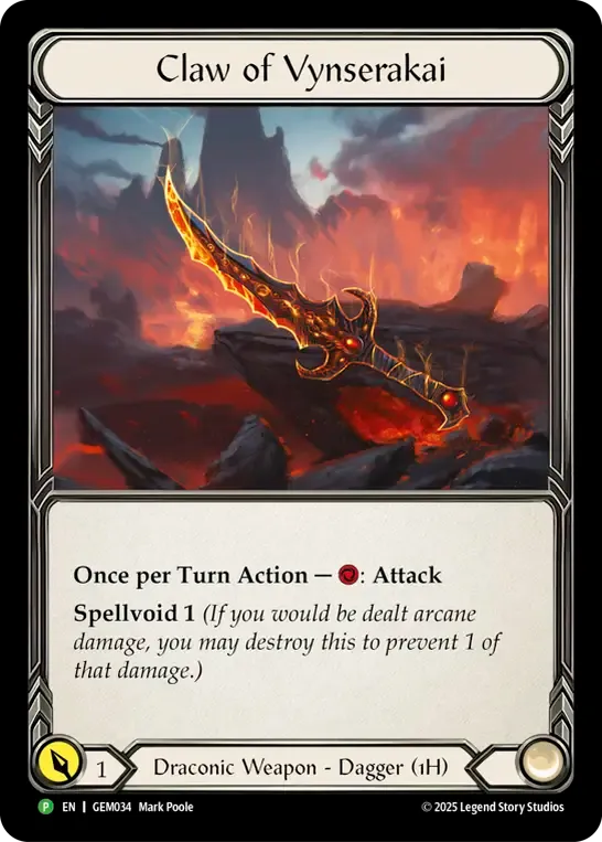 EN】【Cold Foil】[Draconic] Claw of Vynserakai