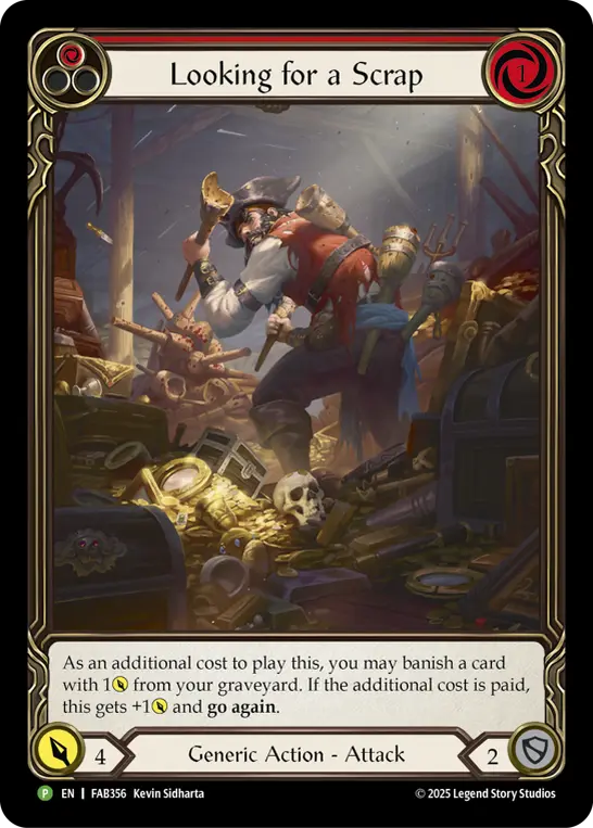 Looking for a Scrap プロモ flesh and blood EN】【Rainbow Foil】[Generic] Looking for a Scrap / 争い探し (赤