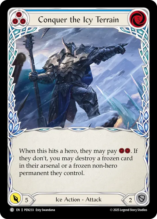 EN】[氷] Conquer the Icy Terrain / 氷土の征服 (青) [C]《PEN233