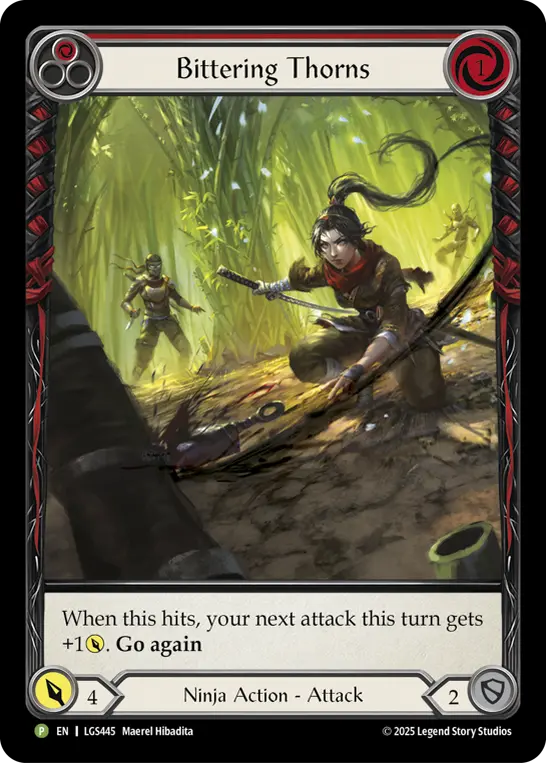 Bittering Thorns プロモ RF LGS445 未使用 FaB EN】【Rainbow Foil】[Ninja] Bittering Thorns / Bittering Thorns