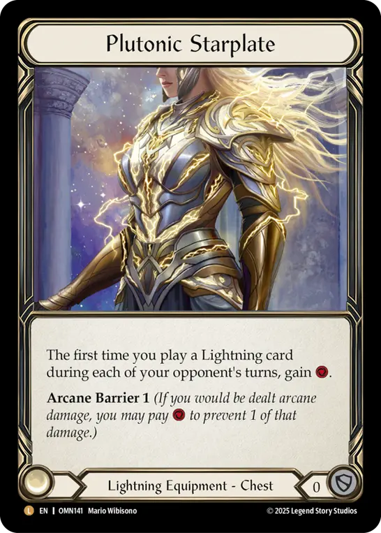 Plutonic Starplate / 冥王星の星鎧 英語 CF FAB EN】【Cold Foil】[Lightning] Plutonic Starplate / 冥王星の星鎧 [L