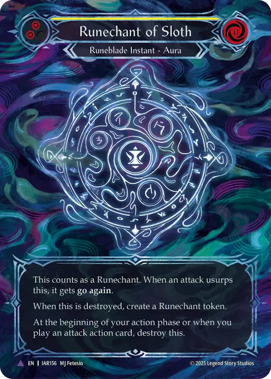 Runechant of Sloth / 怠惰のルーン陣　英語 EN】【Cold Foil】[Runeblade] Runechant of Sloth / 怠惰のルーン陣