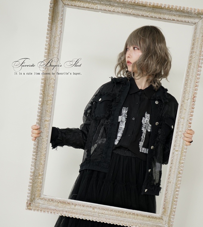 ジャケット ダメージ ブラック 透け感 透け感を楽しむブラックダメージジャケット【2019年8月上旬予約開始】|再入荷リクエスト