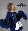 パーカー ジャージ ネイビー 秋冬＊Favoriteオリジナル＊ビッグジップとペンギン袖のユニセックスジャージ【2020年1月上旬予約開始】|再入荷リクエスト