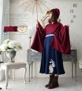 トップス 和装 着物袖 ユニセックス Designコンテスト作品 ワインレッド＊Favoriteオリジナル＊シンプルワインレッド和装トップス【2020年3月下旬予約開始】|再入荷リクエスト