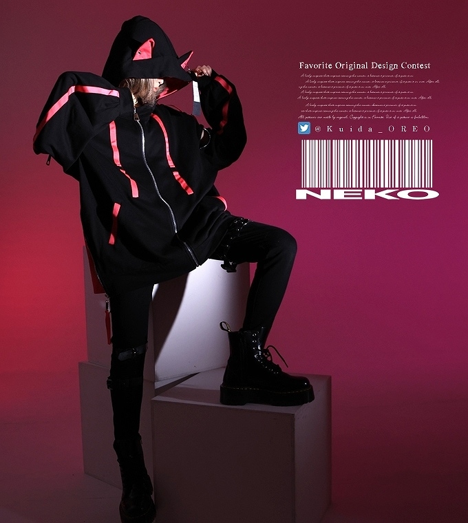 mad punksのネコ耳ヒョウ柄ファーパーカー+h.naotoのネクタイ 000000014666_lWogruX.jpg