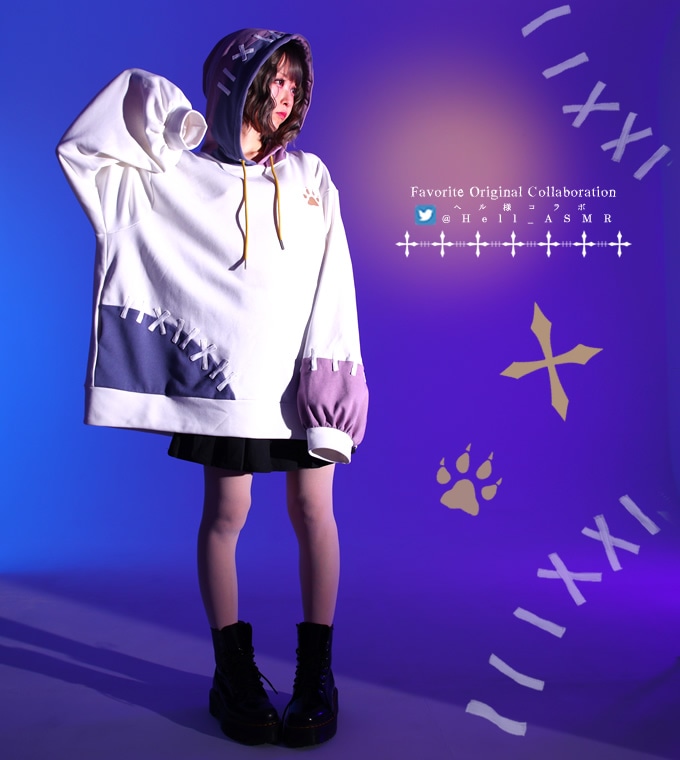 Favorite x 狼ゲーム コラボ パーカー Favorite x 狼ゲーム コラボ パーカー 男女兼用BIGサイズ