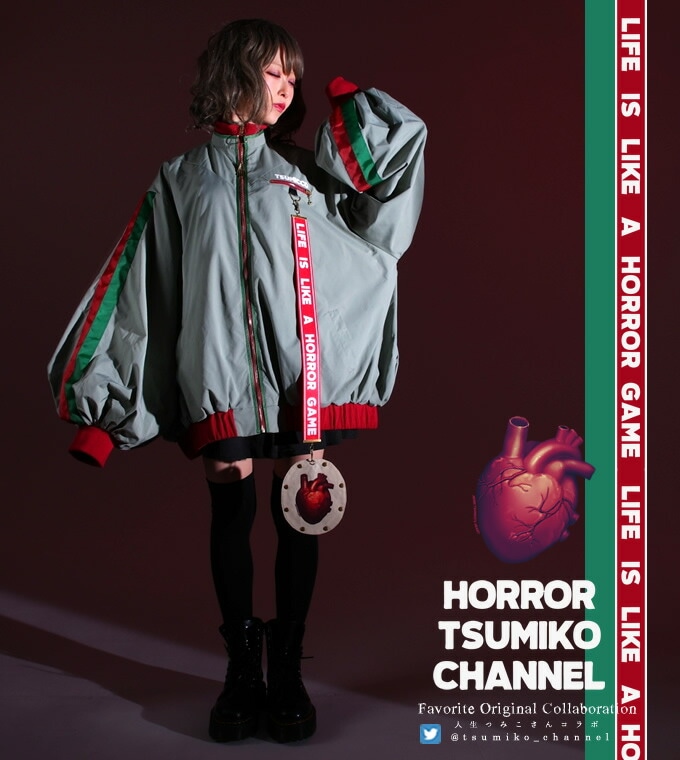 人生つみこさんコラボグッズ 心臓ポーチ付き*ホラーユニセックス