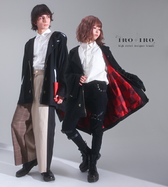 【最短即日出荷】パーカー コート ジャケット チェス バイカラー チェック ユニセックス まえだ ＊Favoriteオリジナル＊大人の嗜み…チェスターコート風パーカー|再入荷リクエスト
