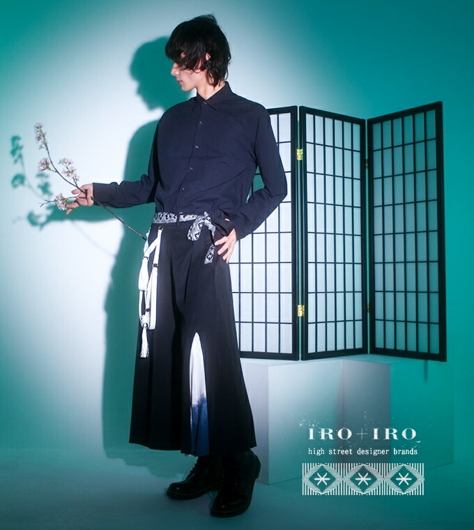 ボトムス ワイドパンツ 龍 和洋折衷 袴風 グラデーション まえだ＊Favoriteオリジナル＊澄んだ和泉の水龍…蛟パンツ【2023年1月上旬予約開始】|再入荷リクエスト