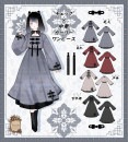 ミディアム丈 シンプル チャイナボタン タッセル 重ね着風 肌見せ レイヤード＊Favoriteオリジナル＊チェック×中華ガーリーワンピース【2023年9月中旬予約開始】