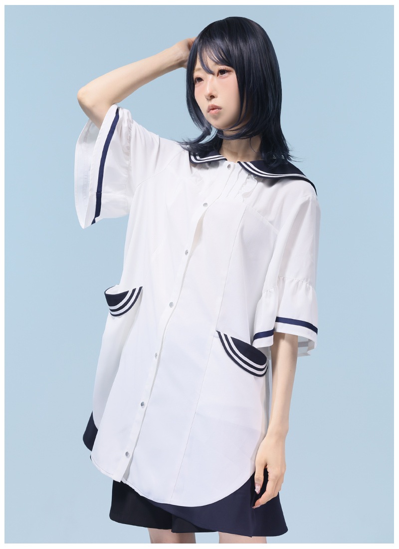 海風になびくセーラービッグシャツ ｜ Favoriteオリジナル