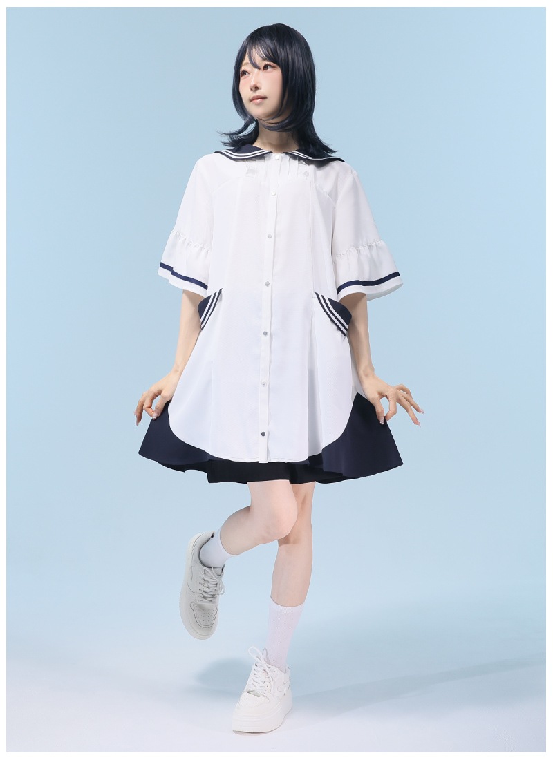 海風になびくセーラービッグシャツ ｜ Favoriteオリジナル