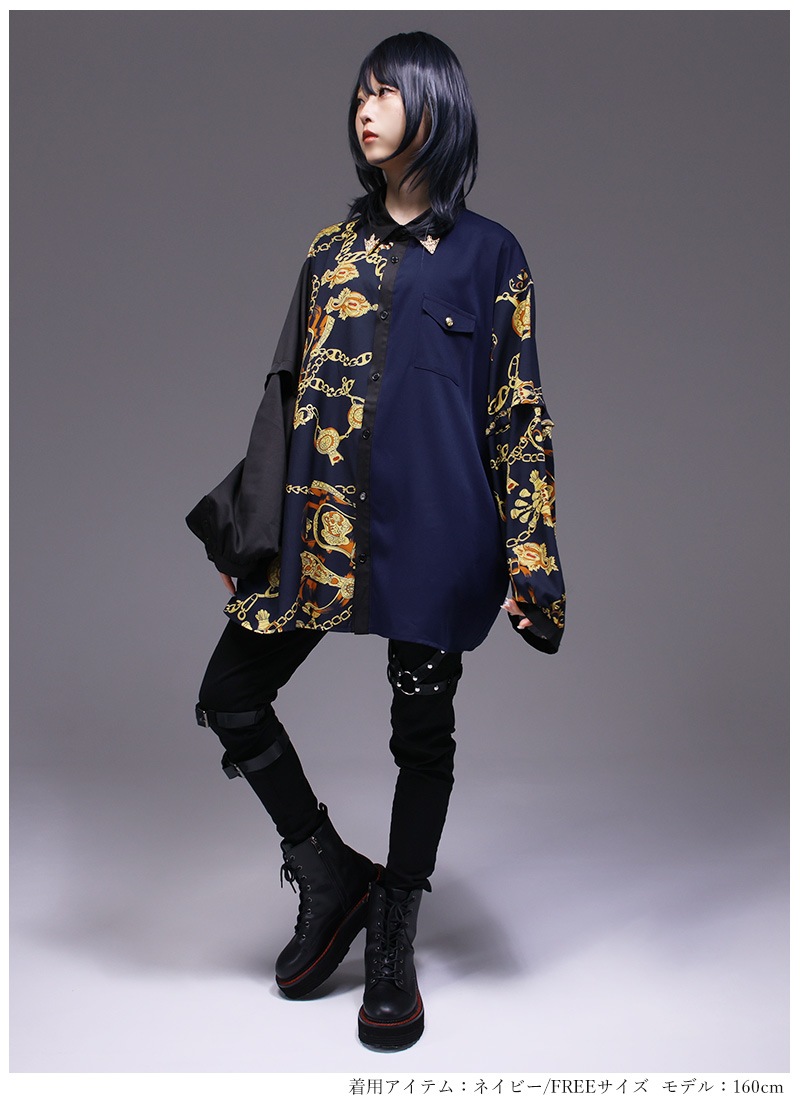 【専用ページ】asimocrafts MEISTERSHEET_A マリンスカーフ柄アシメシャツ ｜ Favoriteオリジナル