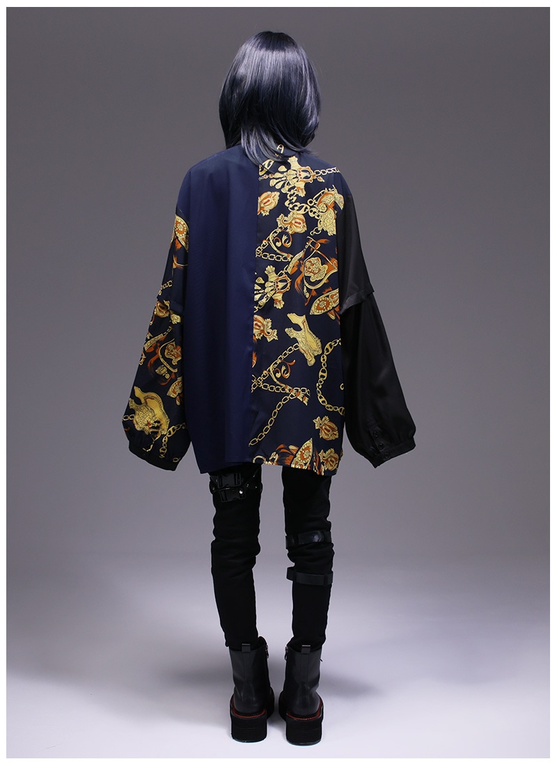 マリンスカーフ柄アシメシャツ ｜ Favoriteオリジナル