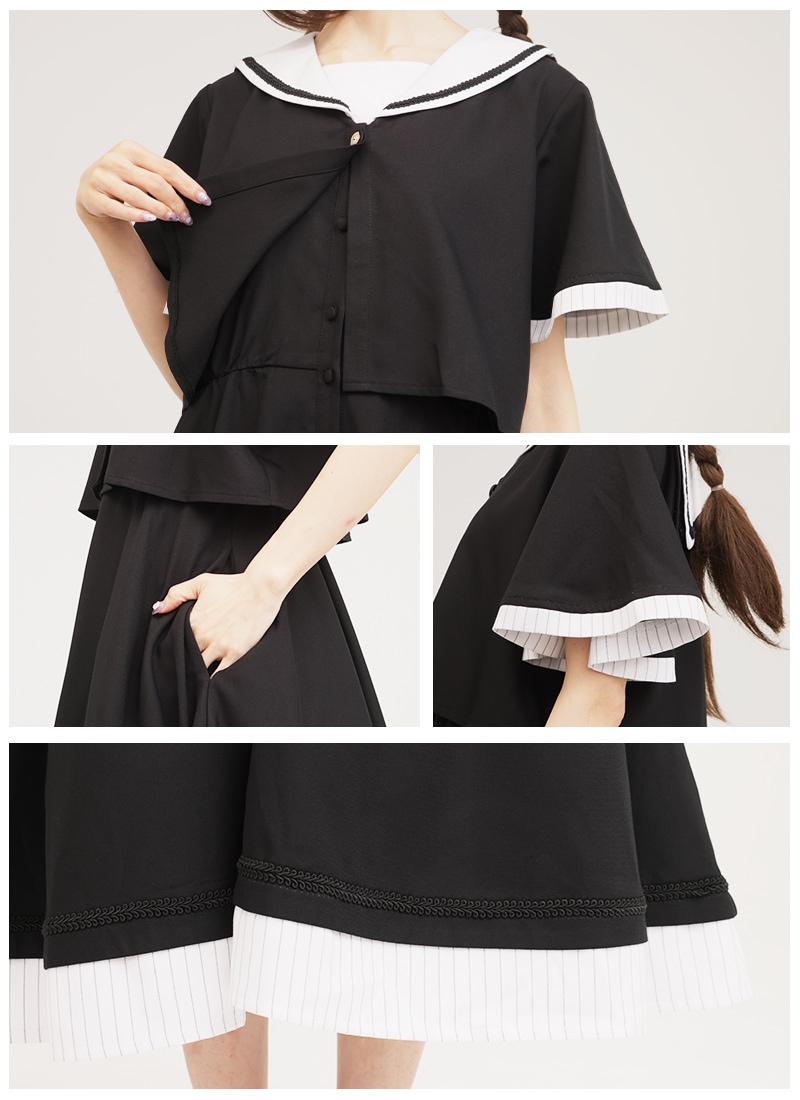 早い者勝ち【激レア】CELINE 非売品ワンピース　セーラー風　ストライプ　80 公式 カタログ 早い者勝ちCELINE 非売品ワンピース セーラー風