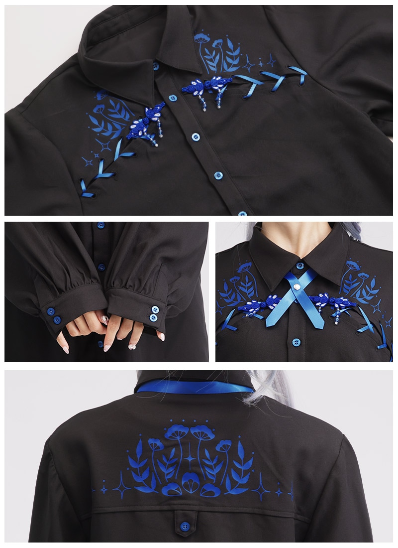 瑠璃咲く＊ネモフィラロイヤルロングシャツ ｜ Favoriteオリジナル