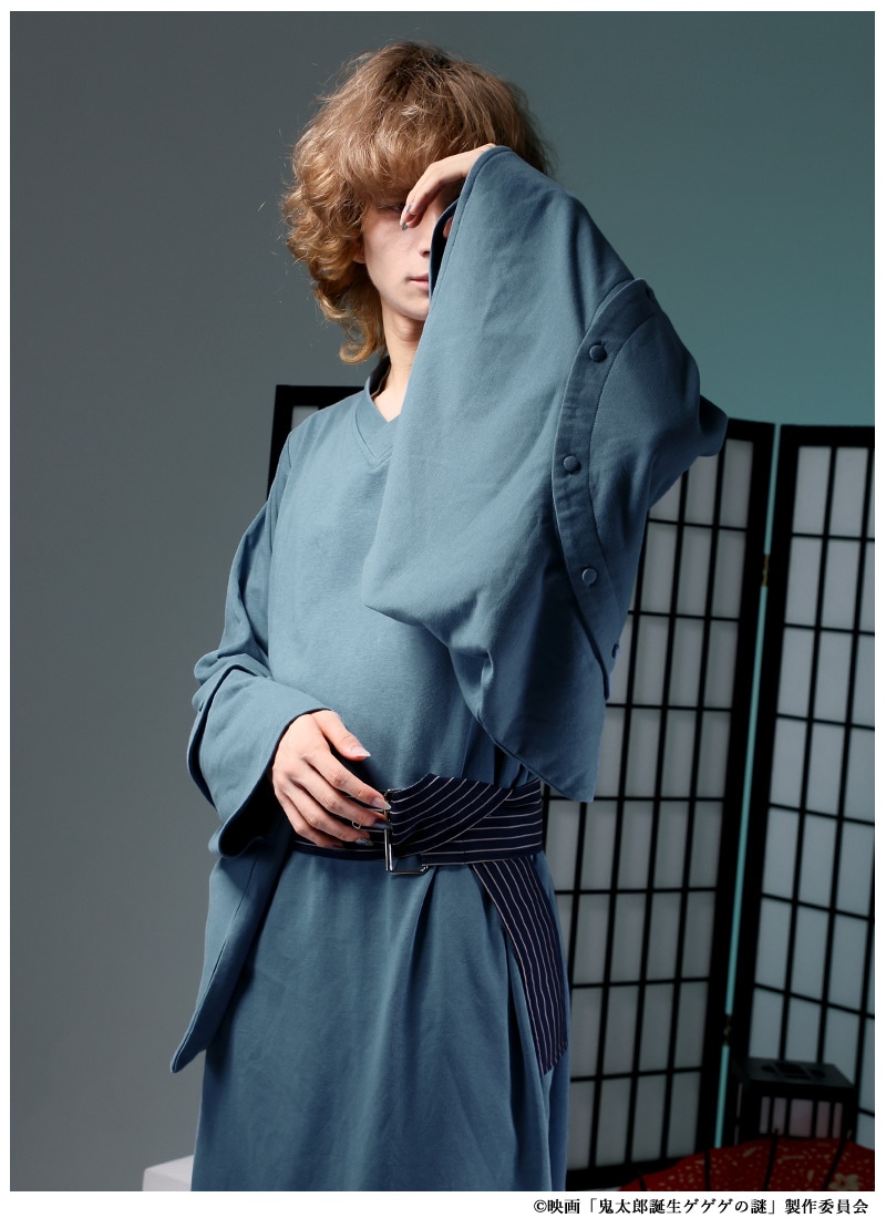 favorite 鬼太郎誕生ゲゲゲの謎コラボ 鬼太郎の父モチーフ ロングシャツ 映画「鬼太郎誕生 ゲゲゲの謎」コラボ 鬼太郎の父モチーフロングシャツ