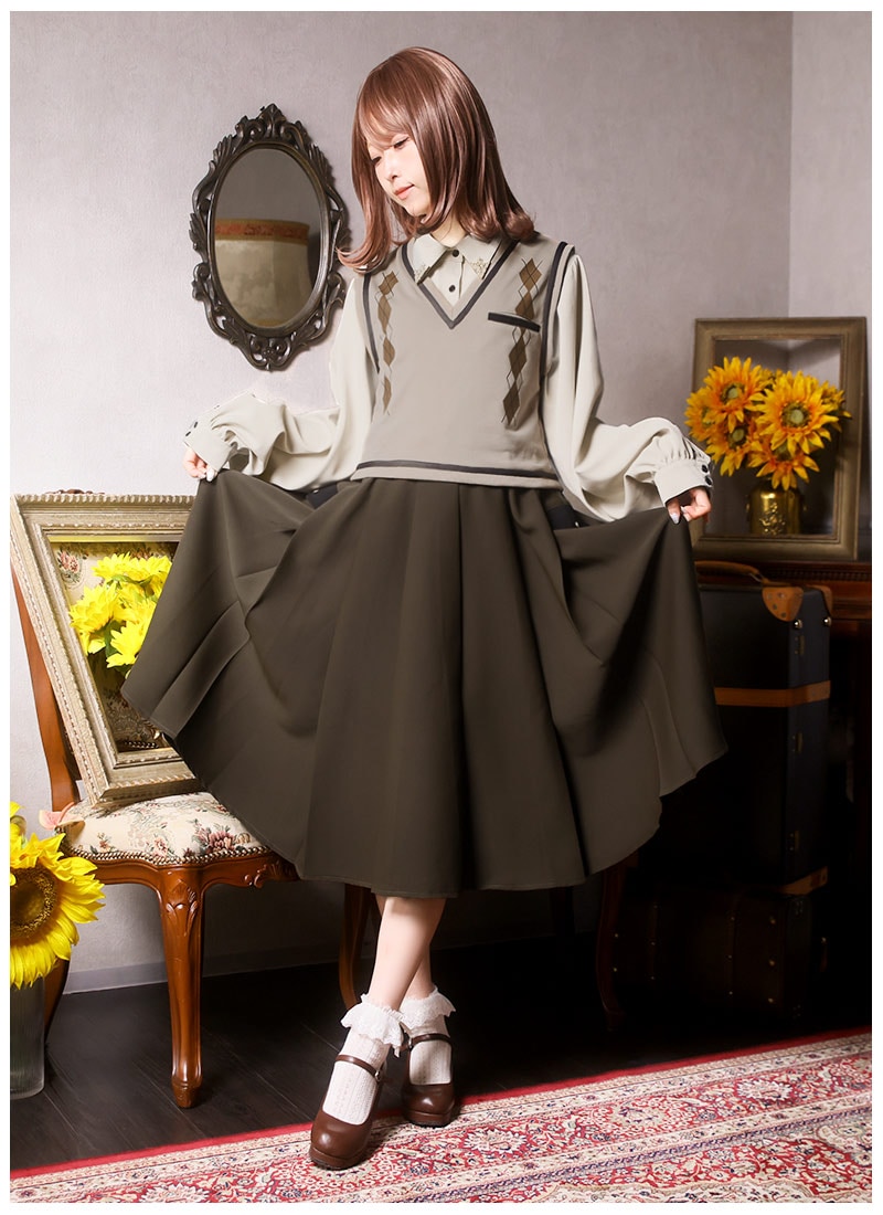 ひまわり！バービー2/160cmL6点セット福袋トレーナーワンピース ひまわり畑のカントリーワンピースセット ｜ Favoriteオリジナル