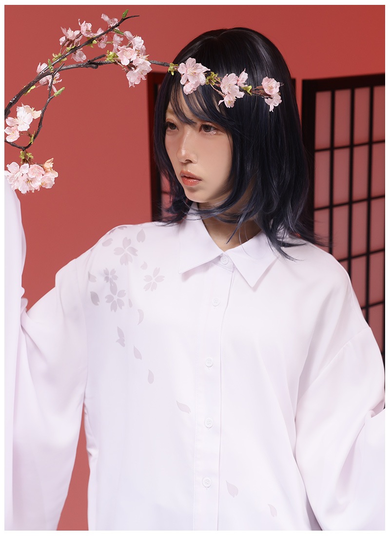 和ユニセックス 桜和袖シャツ ｜ Favoriteオリジナル