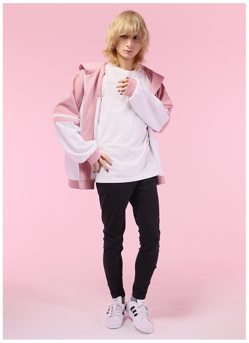 BABYL THE ONE限定 骨ロンTEE、パーカー、ズボン3点セット バックラインストーンクロス ZIPパーカー | VOLCAN&APHRODITE