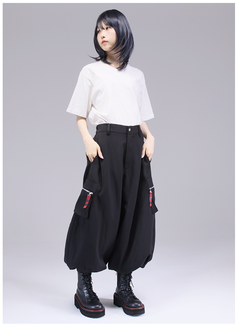 ohagiページ❇︎ハンドメイド❇︎もんぺパンツ　サルエルタイプ　ブラック ohagi様専用ページ❇︎ハンドメイド❇︎もんぺパンツ サルエル