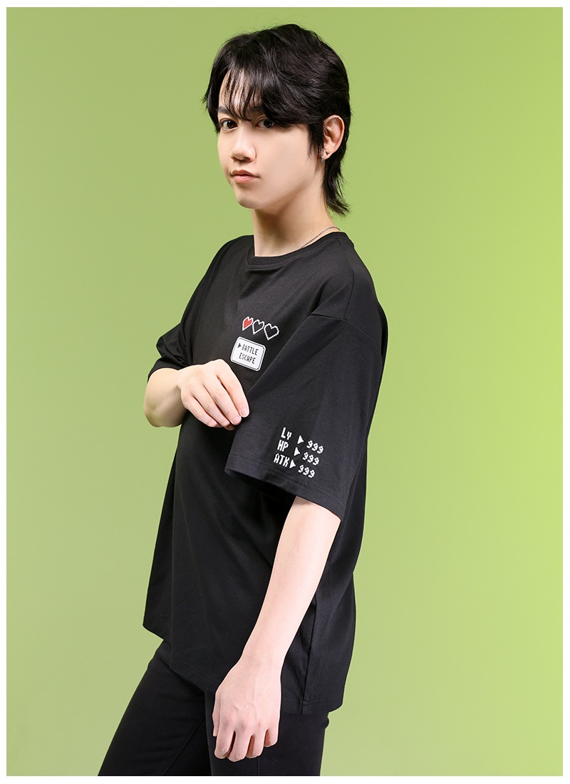 Favorite - 23日14:00まで専用 favorite レトロゲーム画面風 RPGシャツ 白 レトロRPGビッグTシャツ ｜ Favoriteオリジナル