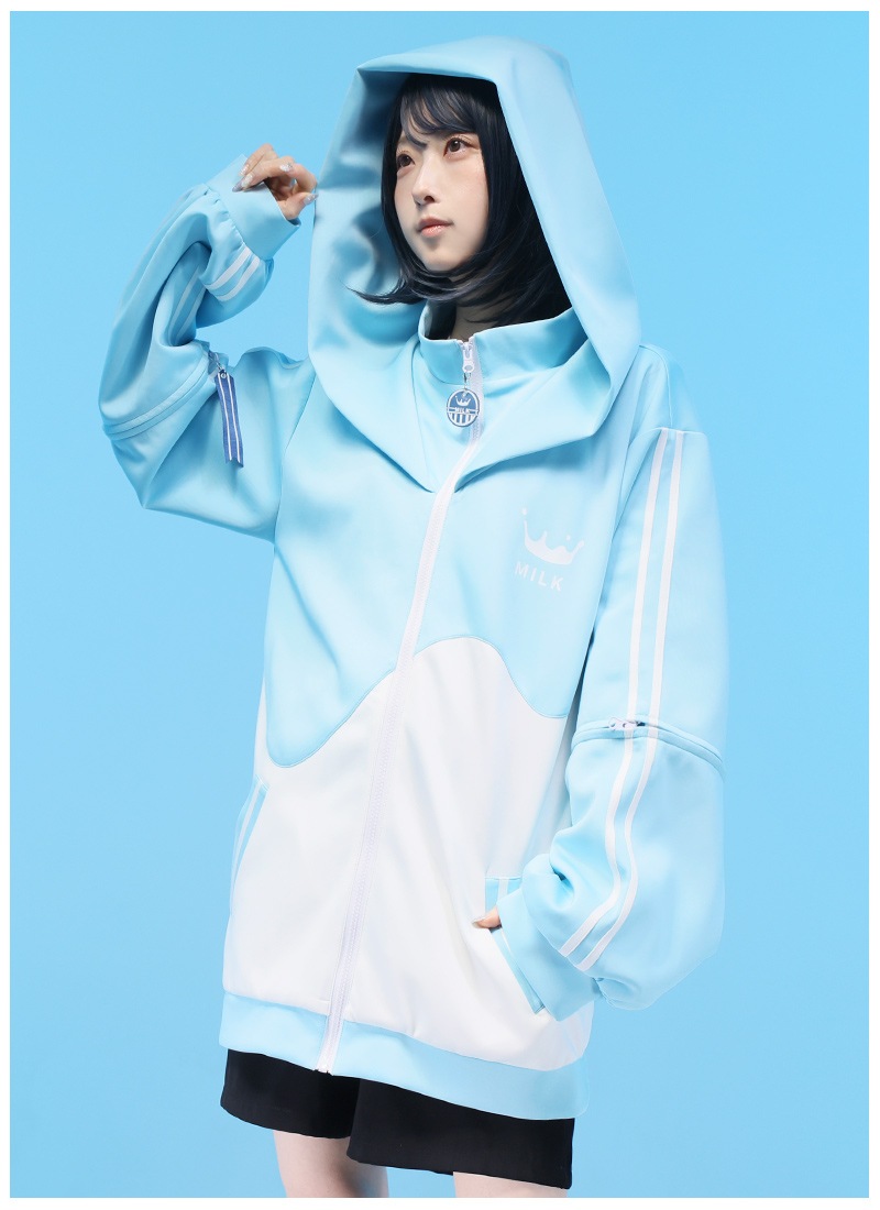 くちなしさんコラボ ジャージ風ミルクパーカー| Favorite くちなしさんコラボ ジャージ風ミルクパーカー| Favorite