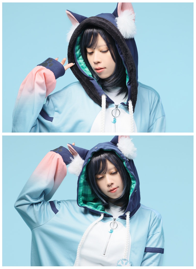 FLUFFY LAND パーカー FLUFFY LANDさんコラボ Caesarモチーフ＊ケモけもふっとパーカー