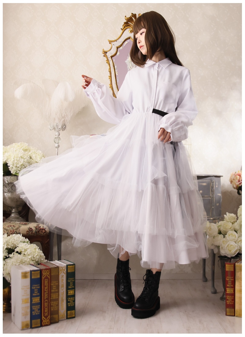 Favorite×ときめきメモリアルバックプリーツシャツワンピース