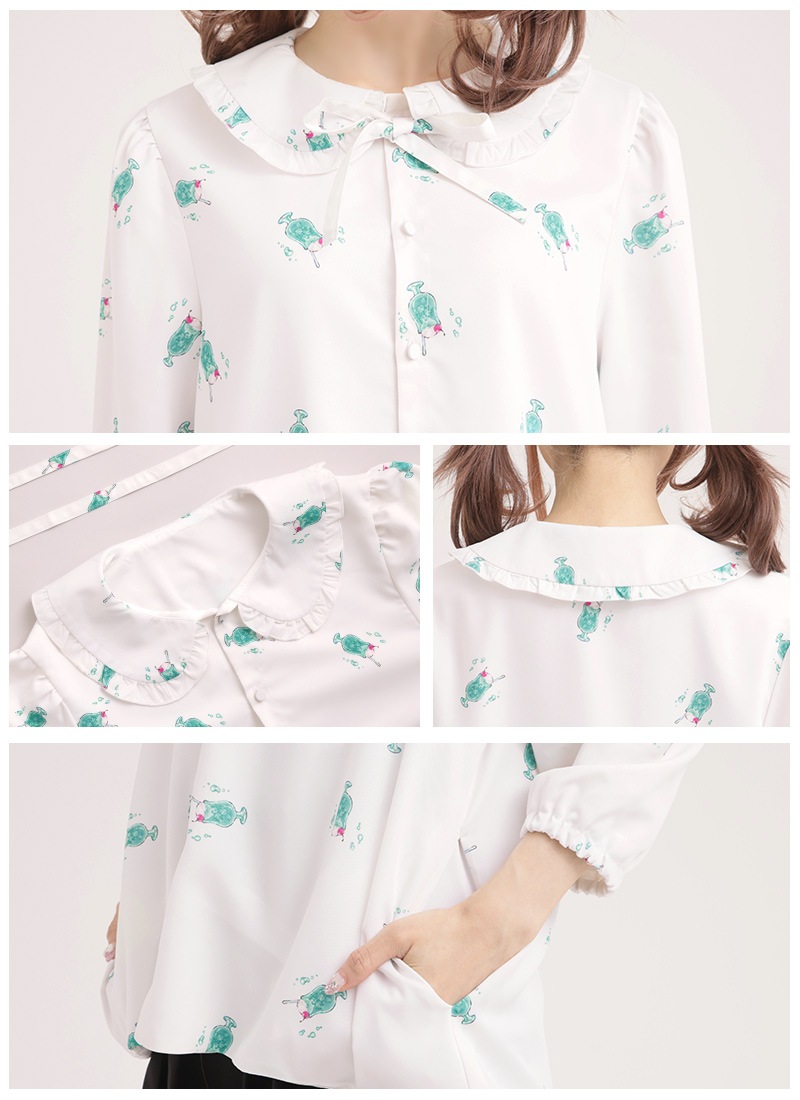 PINE HOUSE クリームソーダ ブラウス PINK HOUSE5月初旬新作④⭐︎クリームソーダシャツブラウス