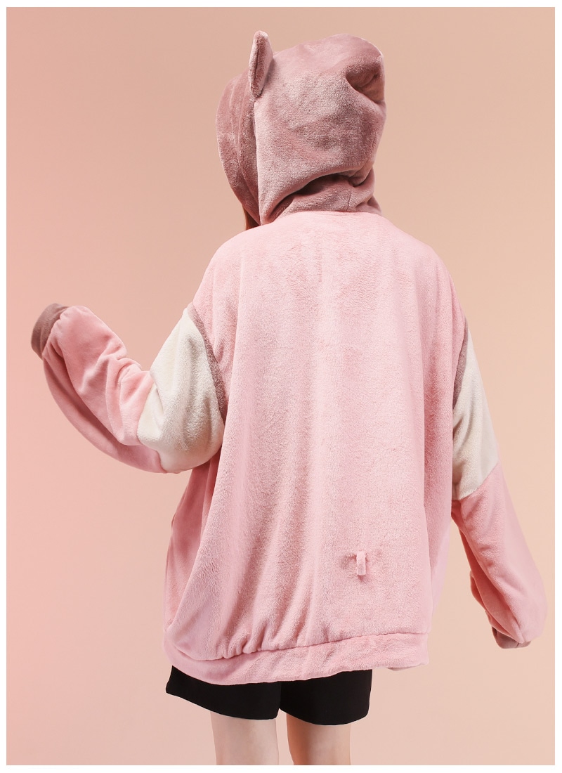 杏仁ミルさんコラボ 杏仁ミル變身絨毛居家外套 杏仁ミルなりきり