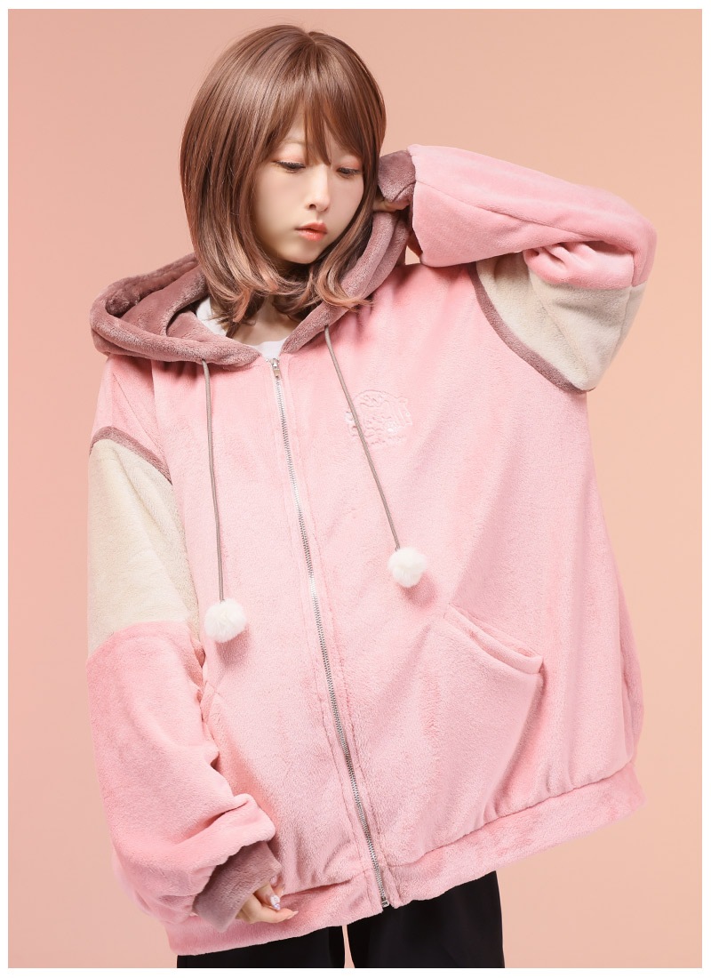 杏仁ミル パーカー 杏仁ミルさんコラボ 杏仁ミル變身絨毛居家外套 杏仁ミルなりきり