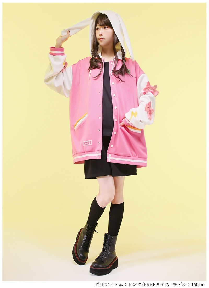 ゆ*い様  ピンク 3ストライプ ジャージ XL 兎姫さんコラボ 惡兎重工ジャージ｜ Favorite