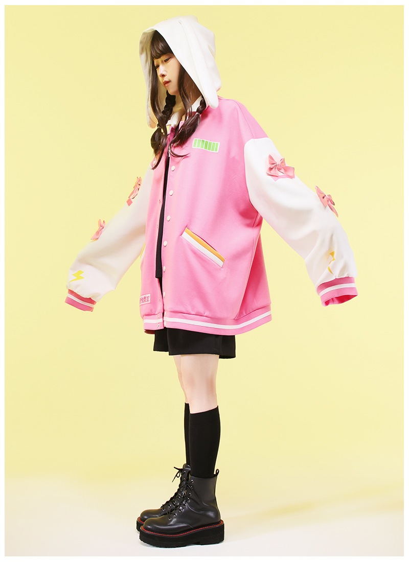 FILA×ウィンザーのコラボ　可愛いうさぎシリーズ　フード付きトレーナー 兎姫さんコラボ 惡兎重工ジャージ｜ Favorite